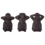 Lot de 3 singes sagesse en rsine h23