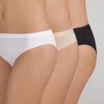Lot de 3 slips blanc, beige et noir - les pockets dim en coton Lot de 3 slips blanc, beige et noir - les pockets dim en coton