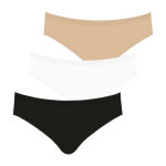 Lot de 3 slips femme ecopack trio essentiels noir en coton Lot de 3 slips femme ecopack trio essentiels noir en coton