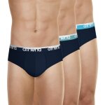 Lot de 3 slips homme easy bio athena bleu en coton