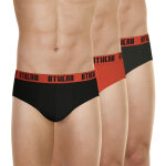 Lot de 3 slips homme ecopack athena rouge en coton