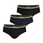 Lot de 3 slips homme eminence multicolore en coton noir