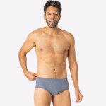 Lot de 3 slips taille haute ferm� homme trio fantaisie eminence bleu en coton