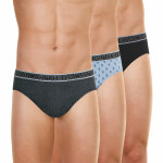 Lot de 3 slips tonic noir en coton pour homme