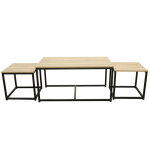 Lot de 3 tables basses industrielles memphis Lot de 3 tables basses industrielles memphis