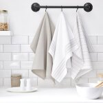 Lot de 3 torchons coton today essential ray, dune beige