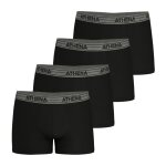 Lot de 4 boxers homme eco pack basic coton athena noir