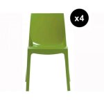Lot de 4 chaises design vert laque' victory Lot de 4 chaises design vert laque' victory