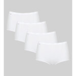 Lot de 4 culottes hautes - blanc sloggi en coton