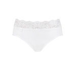 Lot de 4 culottes hautes - blanc sloggi romance maxi 4sp / fr white en coton