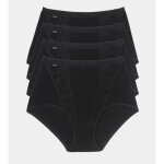 Lot de 4 culottes hautes - noir sloggi en coton