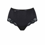Lot de 4 culottes hautes - noir sloggi romance maxi 4sp / fr black en coton