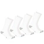 Lot de 4 paires de chaussettes mi - hautes homme ecopack sport athena blanc en coton