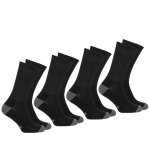 Lot de 4 paires de chaussettes mi - hautes homme ecopack sport athena noir en coton