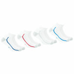 Lot de 4 paires de chaussettes de sport courtes - blanc en coton