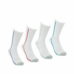 Lot de 4 paires de chaussettes de sport hautes - blanc en coton