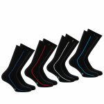 Lot de 4 paires de chaussettes de sport mi - hautes - noir en coton