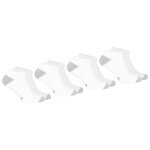 Lot de 4 paires de socquettes homme ecopack sport athena blanc en coton