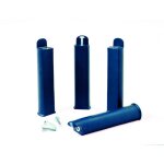 Lot de 4 pieds de lit pvc h22cm bleu