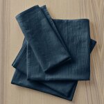 Lot de 4 serviette de table 45 x 45 cm nap. cotolinen - bleu orage
