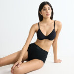 Lot de 4 slips culotte noir en coton