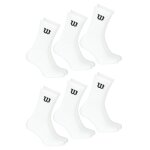 Lot de 6 chaussettes hautes homme sport wilson blanc en coton