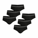Lot de 6 slips homme business noir en coton