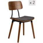 Lot de chaises victoria design scandinave noir