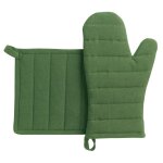Lot gant de cuisine / manique recyclé jona vert 15 x 30 Lot gant de cuisine / manique recyclé jona vert 15 x 30