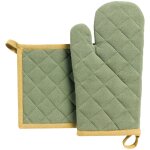 Lot gant de cuisine / manique recyclé grace matcha 15 x 32 Lot gant de cuisine / manique recyclé grace matcha 15 x 32