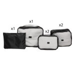 Lot organiseur valise aloha 6 pices noir