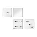 Lot de patres murales mtal poxy blanc et miroir