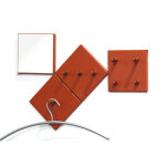 Lot de patres murales mtal poxy rouge et miroir