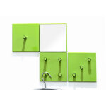 Lot de patres murales mtal poxy vert et miroir