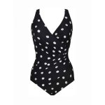 Maillot de bain 1 pice plongeant - noir bonnet e - g