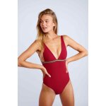 Maillot de bain 1 pice sans armatures - rouge banana moon