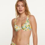 Maillot de bain armaturé jaune capeline Maillot de bain armaturé jaune capeline