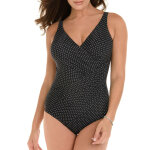 Maillot de bain gainant une pice - noir bonnet e  g en nylon