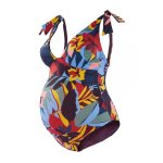 Maillot de bain maternit rversible 1 pice coques fixes - multicolore cache c?ur maillot de bain