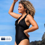 Maillot de bain menstruel 1 pièce - dos à lacet - flux léger - sya Maillot de bain menstruel 1 pièce - dos à lacet - flux léger - sya