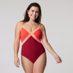 Maillot une pice coques sans armature - ipanema - piment