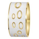 Manchette femme so charm - b3391 - dore - bracelet email blanc
