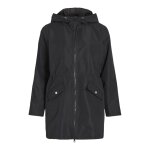 Manteau  capuche et fermeture zippe noir lina