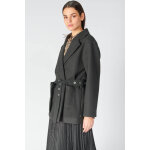 Manteau charlot noir en coton Manteau charlot noir en coton