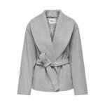 Manteau col à revers col à revers gris clair elsie Manteau col à revers col à revers gris clair elsie