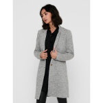 Manteau col  revers long gris en coton