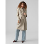 Manteau col à revers sous le genou blanc eve Manteau col à revers sous le genou blanc eve