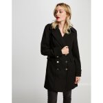 Manteau noir droit boutonn