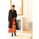 Manteau long grand col ange anthracite