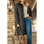 Manteau nora noir reversible